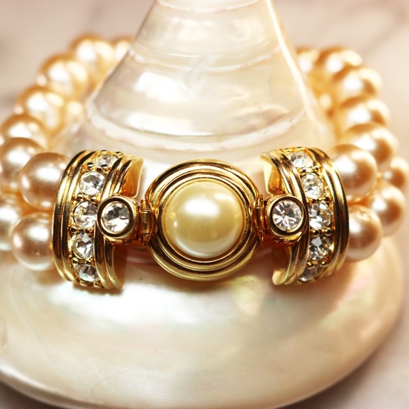 ⚜️ Kenneth Jay Lane Double Strand Pearl Bracelet - Picture 5 of 9